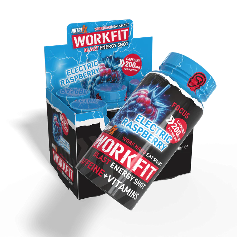 NutriFX Workfit Electric Raspberry Blast Energy Shot (6 x 60ml multipack)