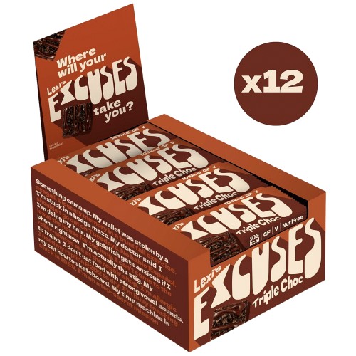 Lexi's Excuses Triple Chocolate Crispy Bars 25g - Case of 12