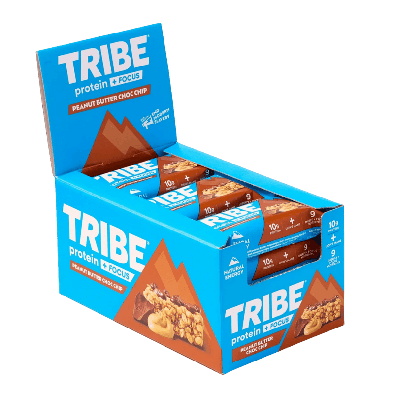 TRIBE Protein & Focus Peanut Butter Chocolate Chip 60g - Case of 12