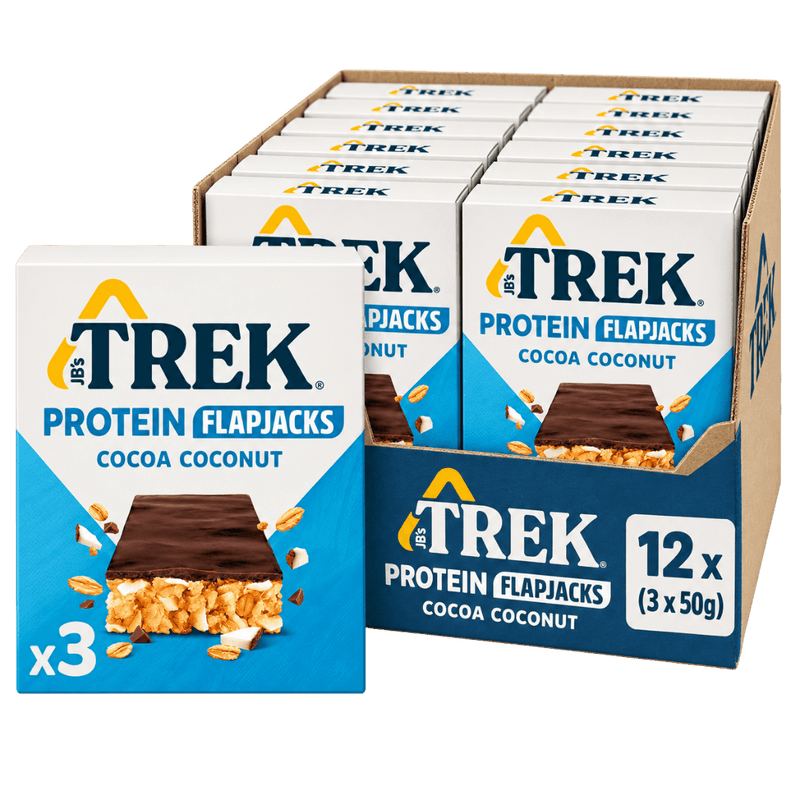 Trek Cocoa Coconut Protein Flapjacks 3 x 50g Case of 12