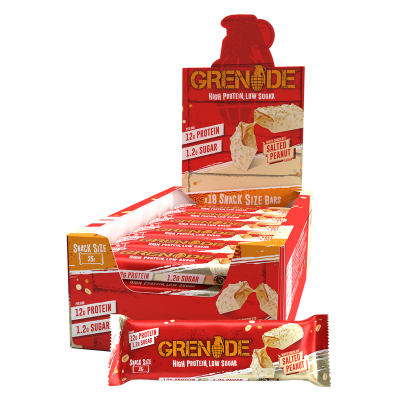 Grenade White Chocolate Salted Peanut Snack-Size Protein bar 35g - Case of 18