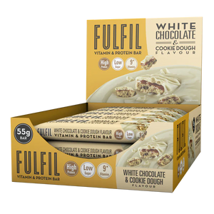 Fulfil White Chocolate & Cookie Dough Flavour Protein Vitamin Bar 55g - Case of 15