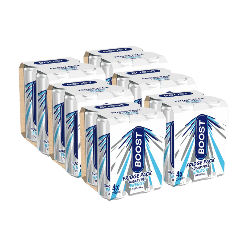 Boost Sugar Free Energy Drink Original – 24 x 250ml Cans