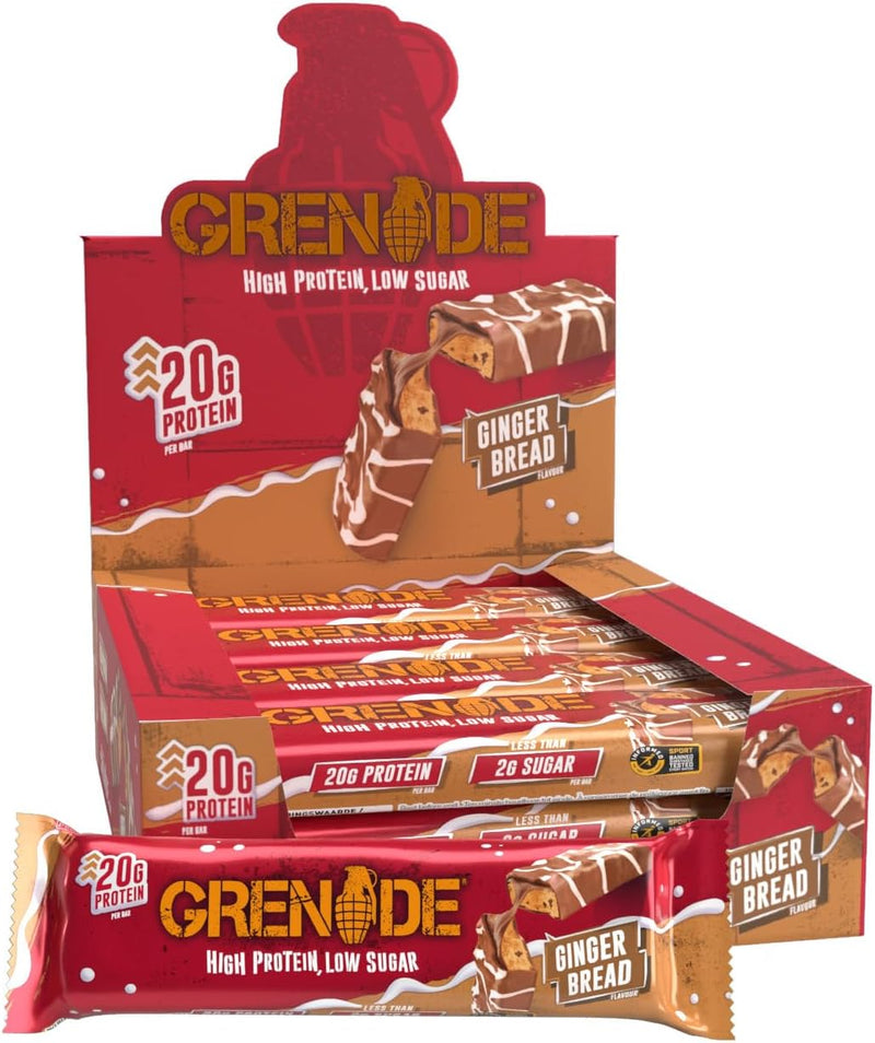 Grenade Gingerbread Flavour Protein Bar 60g - Case of 12