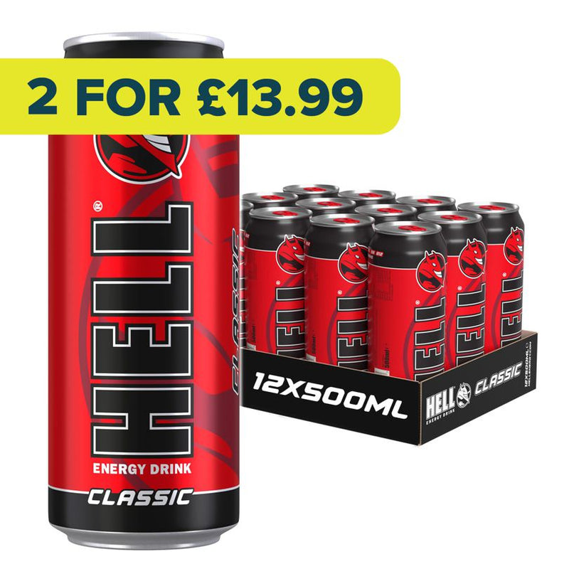 Hell Energy Drink Classic Flavour 500ml - Case of 12