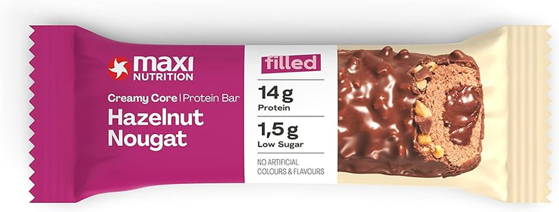 MaxiNutrition Hazelnut Nougat Creamy Core protein bar 45g - Case of 12
