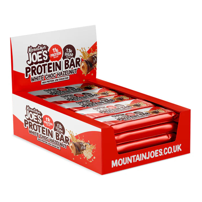 Mountain Joe's Snack-Size Protein Bar White Chocolate Hazelnut 35g - Case of 12