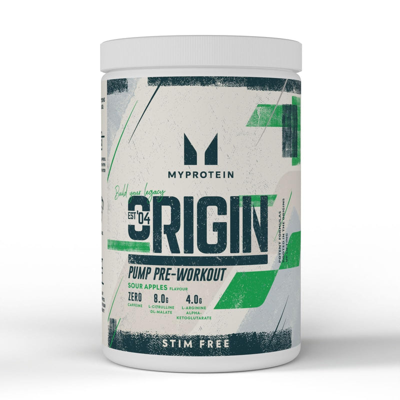 MyProtein Origin Sour Apples Pre-Workout Pump Stim-Free 600g