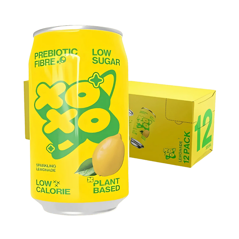 XOXO Sparkling Lemonade Prebiotic Soda 330ml - Case of 12