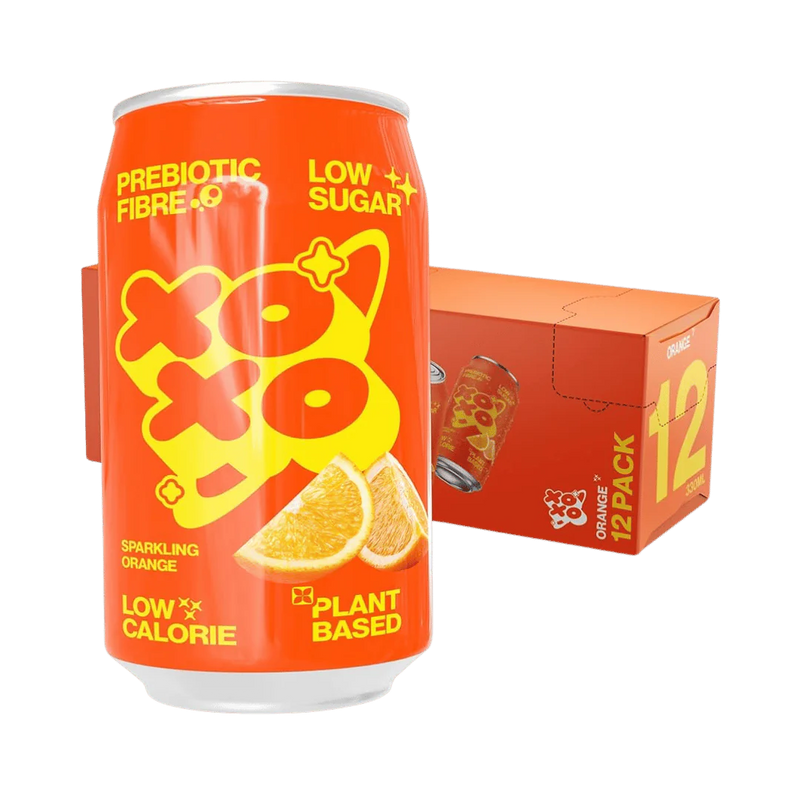 XOXO Sparkling Orange Prebiotic Soda 330ml - Case of 12