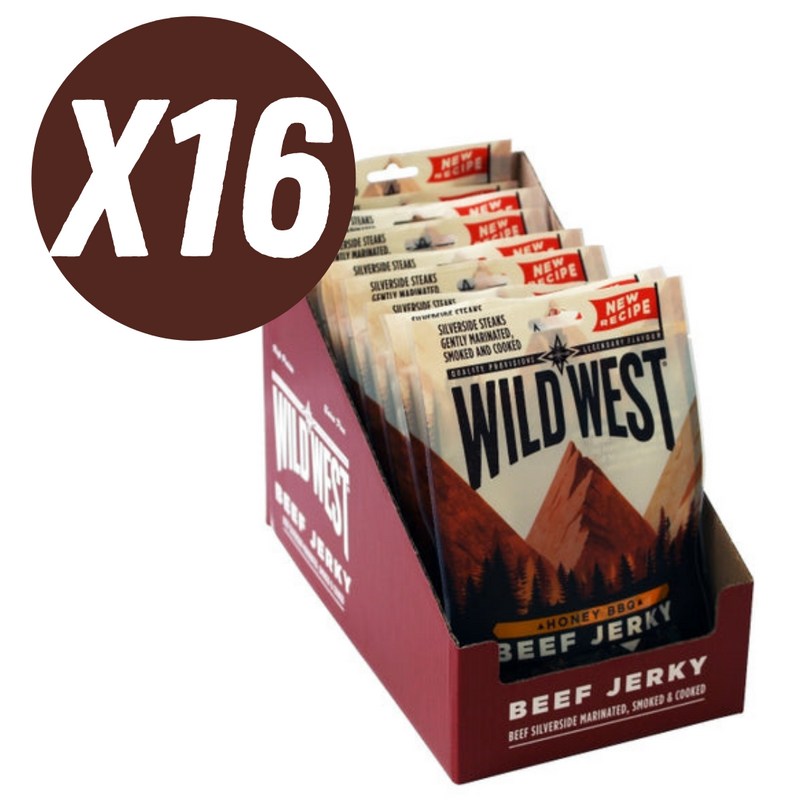 Wild West Honey BBQ Flavour Beef Jerky 25g - Case of 16