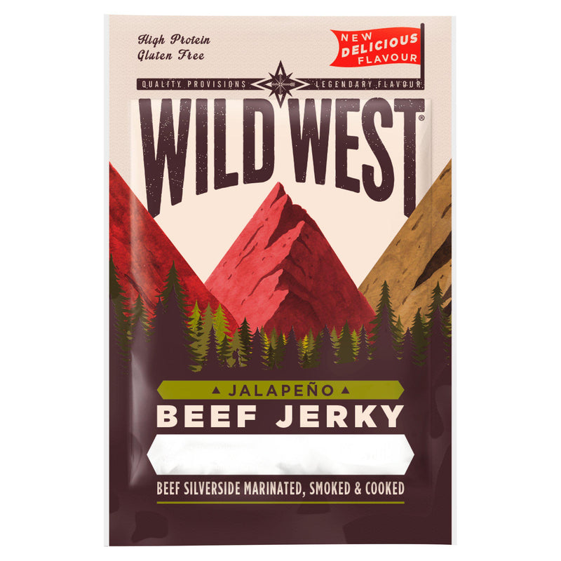 Wild West Jalapeno Flavour Beef Jerky 25g - Case of 16