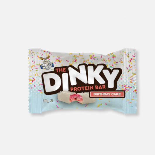 Muscle Moose The Dinky Protein Bar Birthday Cake Flavour Bar 35g - Case of 12