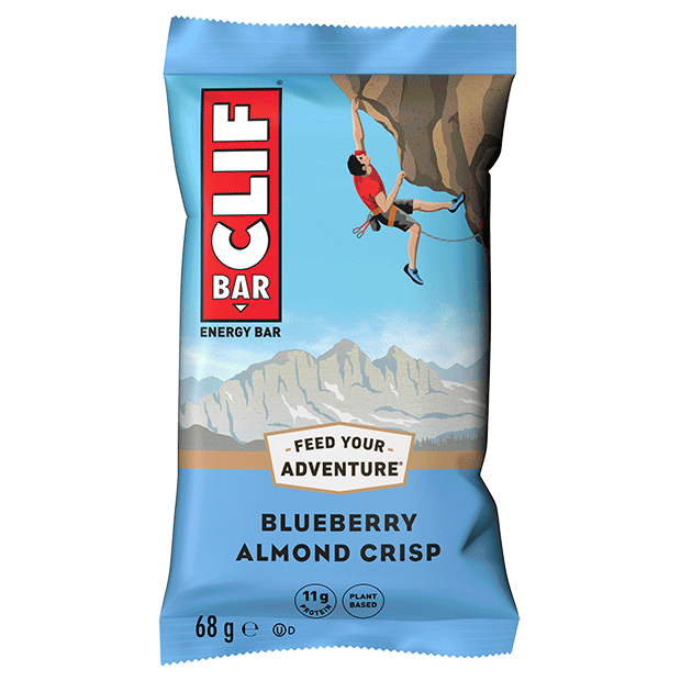 Clif Blueberry Almond Crisp flavour energy bar 68g