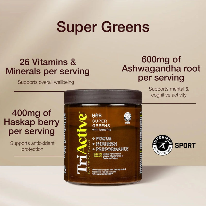 Holland & Barrett TriActive Super Greens With Benefits 300g