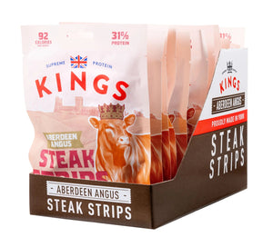 Kings Aberdeen Angus Steak Strips 60g - Case of 16