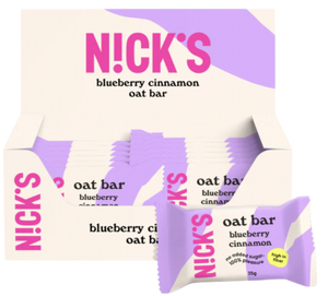 Nick's Blueberry Cinnamon flavour Oat bar 35g - Case of 12