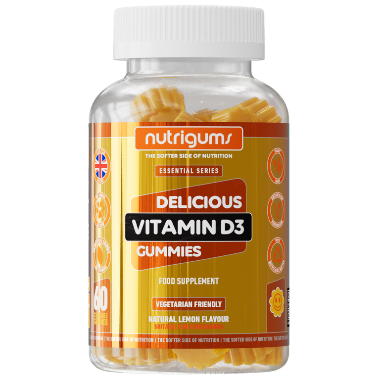 Nutrigums Natural Lemon Vitamin D3 Gummies (60 gummies) [Best Before: 31/01/2026]