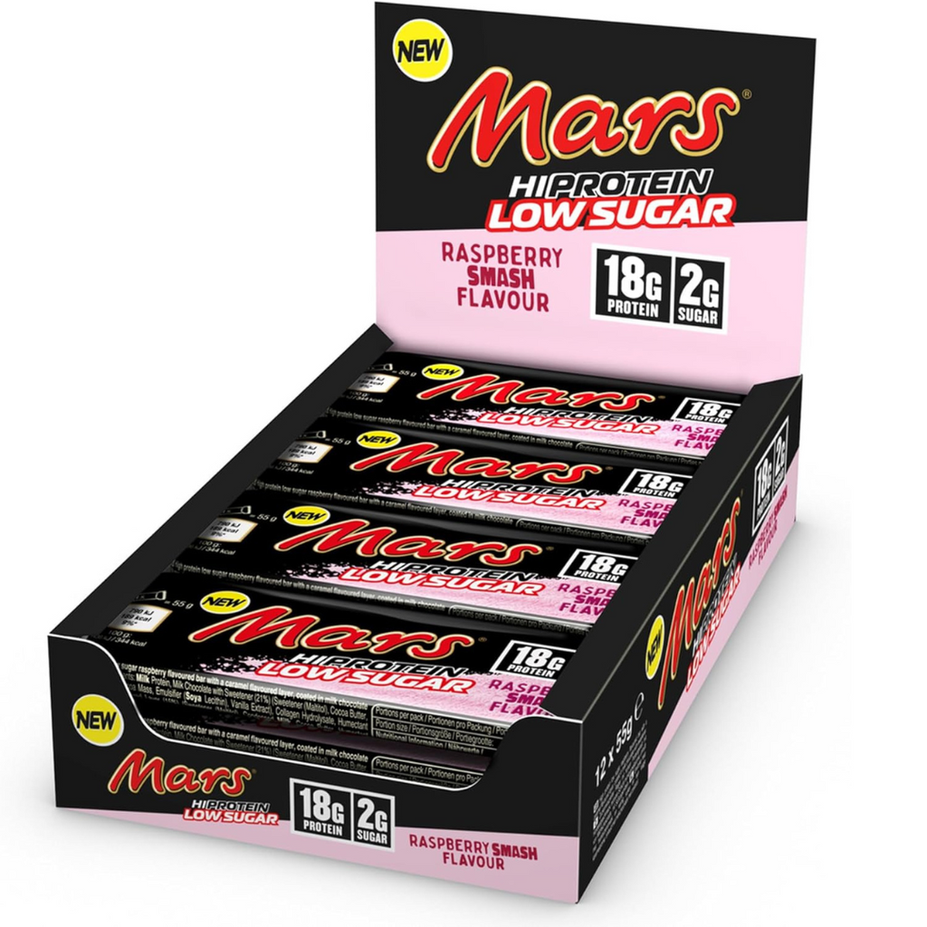 Mars High Protein Raspberry Smash Flavour Chocolate Bar Case 12 [Best Before 14 10 2025]