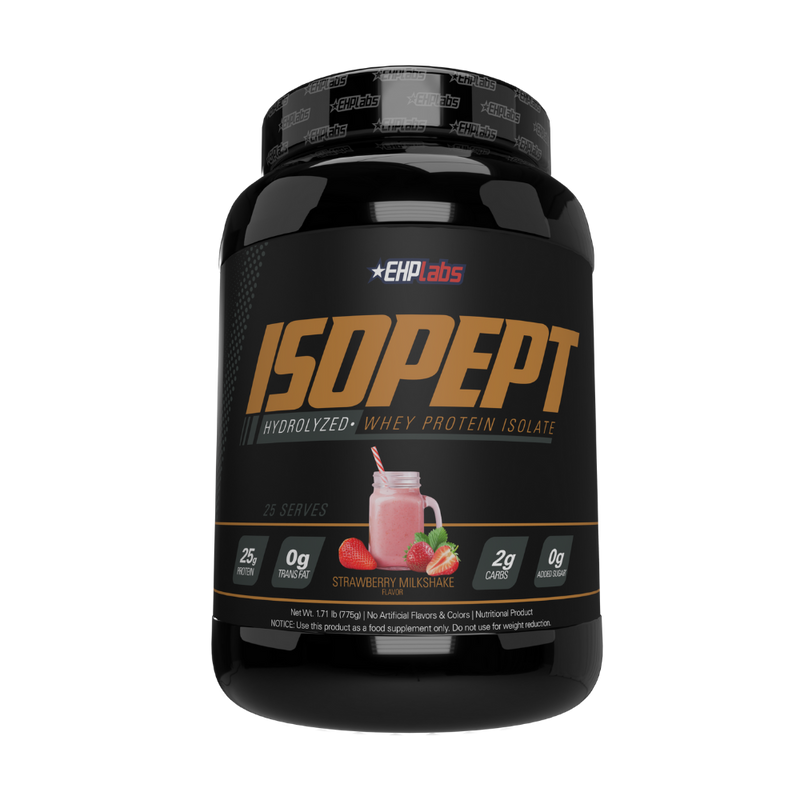 EHP Labs Isopept Hydrolyzed Whey Protein Isolate Strawberry Milkshake 775g [Best Before: 25/12/2025]