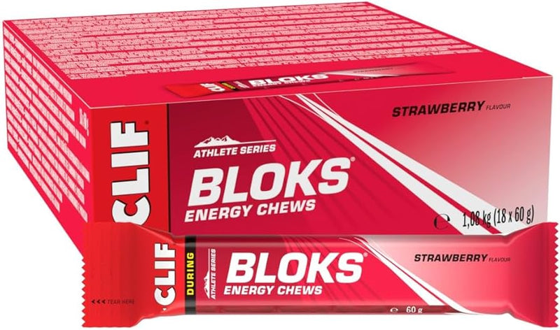 Clif Bloks Strawberry flavour Energy Chews 60g - Case of 18