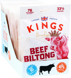 Kings Rib Eye Beef Biltong 35g - Case of 16 [Best Before: 15/02/2026]