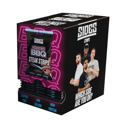 Sides Korean BBQ Flavour Beef Steak Strips 35g - Case of 16 [Best Before: 15/04/2026]