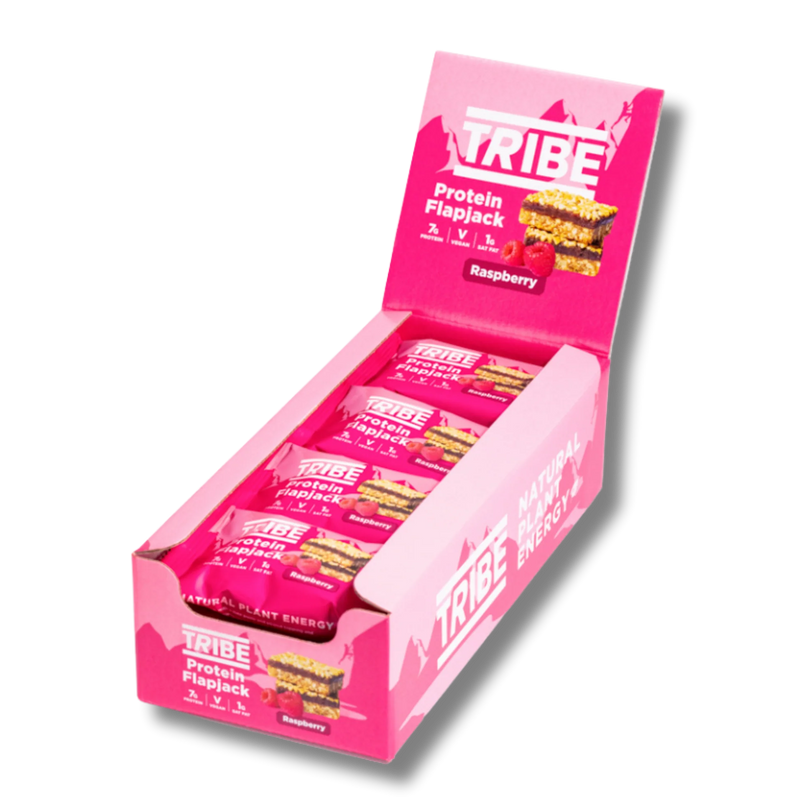 Tribe Raspberry Protein Flapjacks 50g - Case of 12