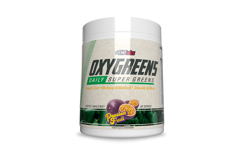EHP Labs OxyGreens Passionfruit 380g [Best Before: 12/01/2026]