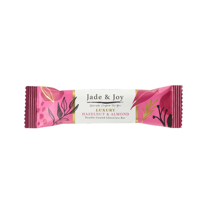 Jade & Joy Luxury Hazelnut & Almond Double Coated Chocolate Bars 50g