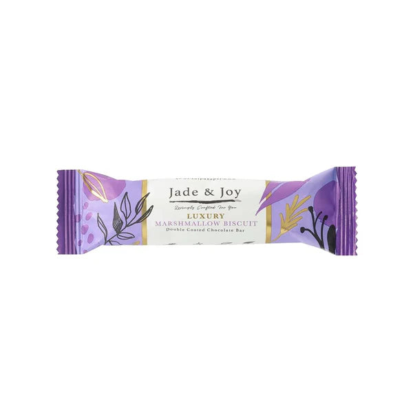 Jade & Joy Luxury Marshmallow Biscuit Double Coated Chocolate Bars 50g - Case of 12