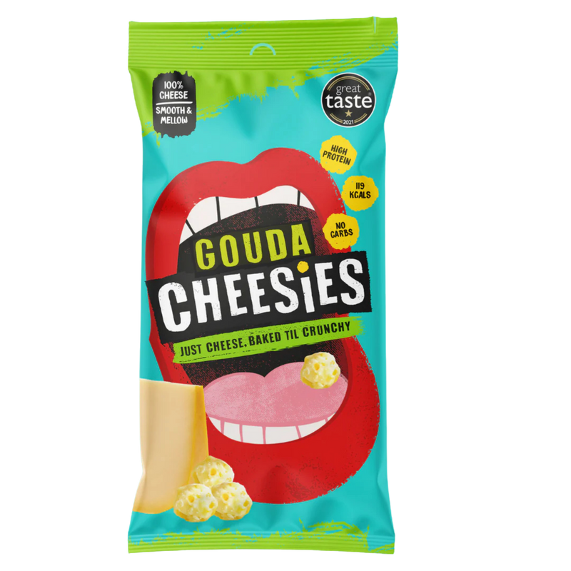 The Curators Gouda Cheesies 20g - Case of 12 [Best Before: 30/01/2026]