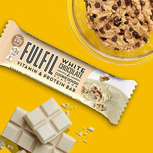 Fulfil White Chocolate & Cookie Dough Flavour Protein Vitamin Bar 55g - Case of 15