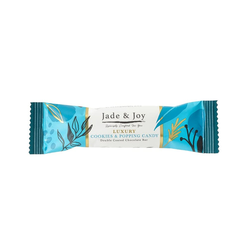 Jade & Joy Luxury Cookies & Popping Candy Double Coated Chocolate Bars 50g - Case of 12