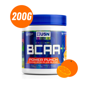 USN BCAA Caffeinated Power Punch Tangerine Flavour 200g [Best Before Date: 28/02/2025]