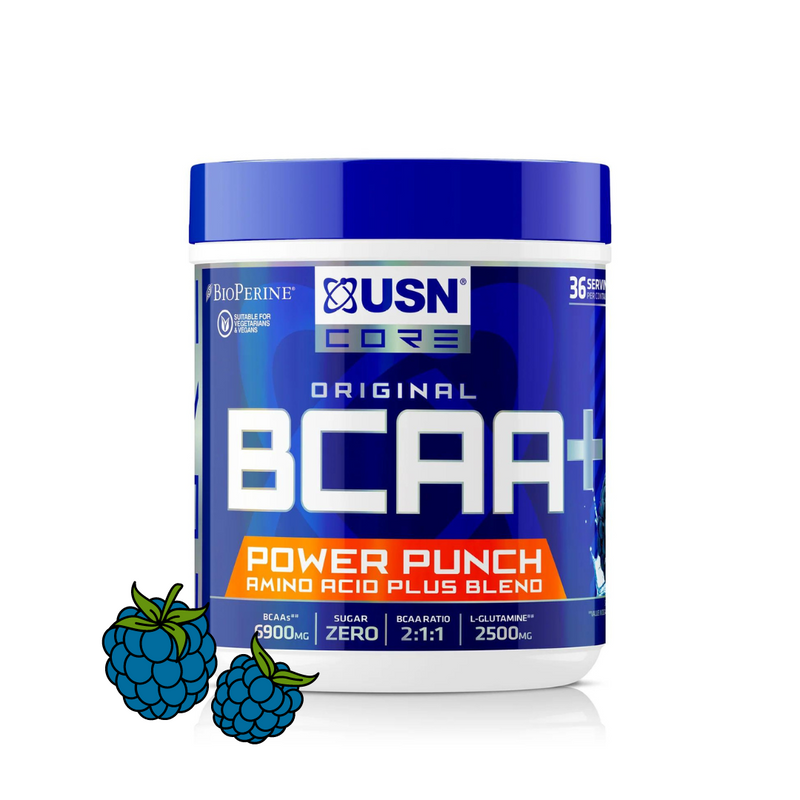 USN BCAA Power Punch Blue Raspberry Flavour 400g