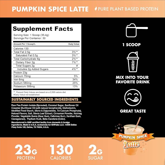 EHP Labs Blessed Pumpkin Spice Latte Plant-Based Protein Powder 1.06kg [Best Before: 31/08/2025]