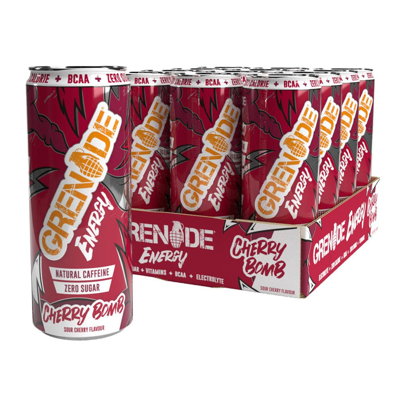 Grenade Cherry Bomb Energy Drink 330ml - Case of 12 [Best Before: 28/02/2025]