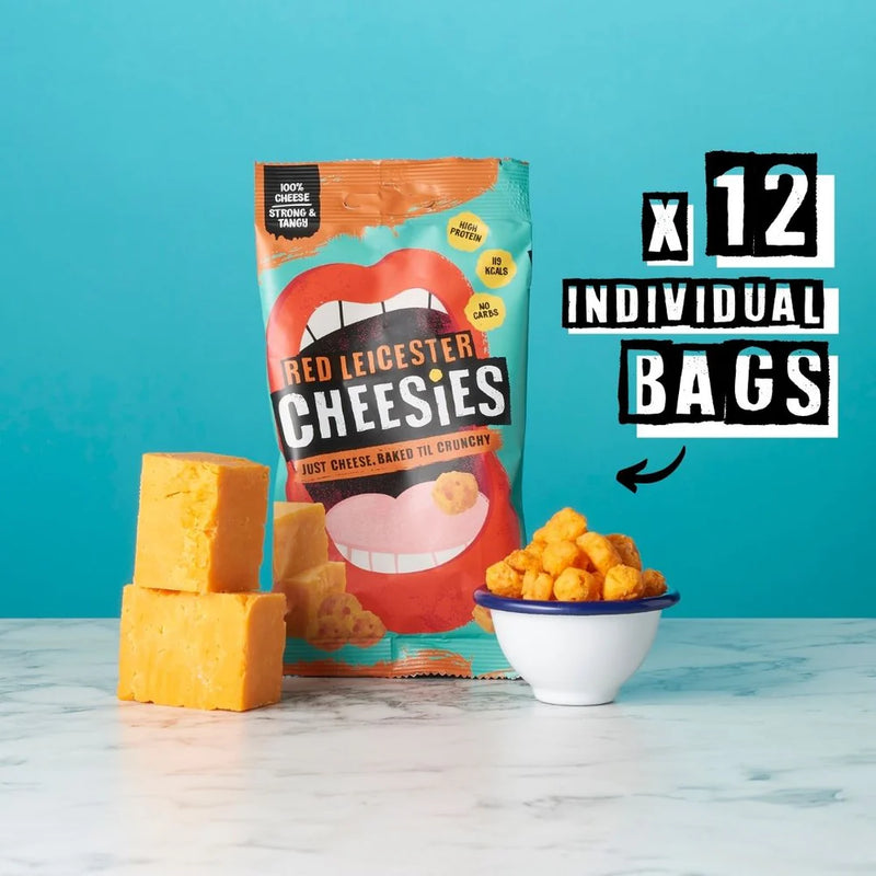 The Curators Cheesies Chilli Cheddar Cheese Baked Bites 20g - Case of 12