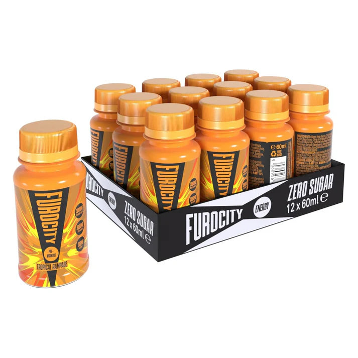 Furocity Pre-Workout Shot - Tropical Thunder 60ml (Case of 12 Shots)