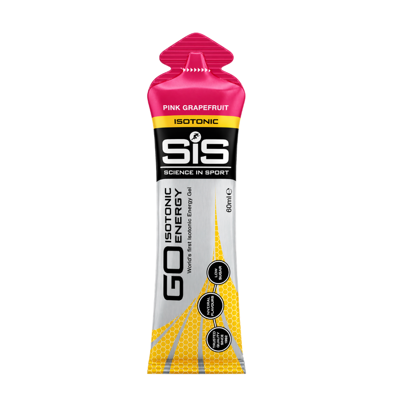 SIS Science In Sport GO Isotonic Energy Gel Pink Grapefruit 60ml - Case of 30 [Best Before: 30/06/2026]