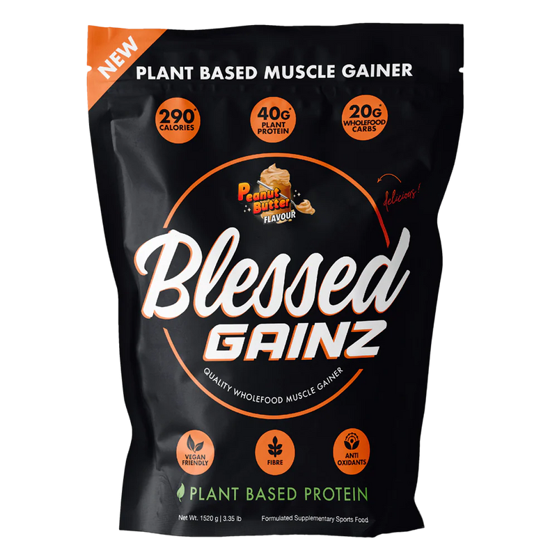 EHP Labs Blessed Gainz Plant Based Muscle Gainer Peanut Butter 1.52kg [Best Before: 31/03/2025]