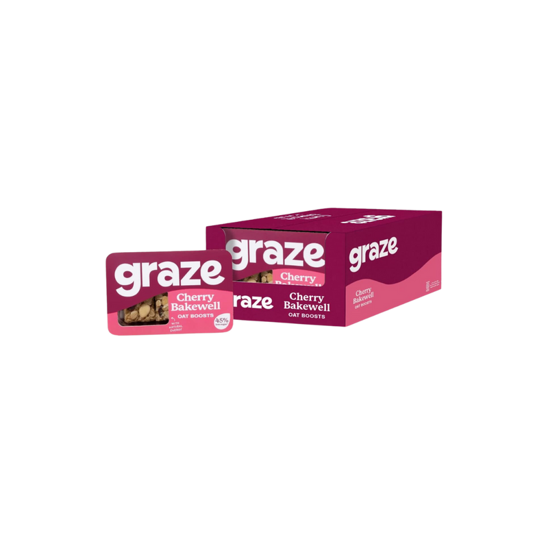 Graze Cherry Bakewell Oat Boosts 50g - Case of 9