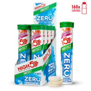 High5 Zero Protect Orange & Echinacea Immune Electrolyte Sports Drink tablets (20 tablets) - Case of 8 [Best Before: 16/05/2025]