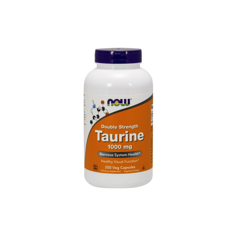 NOW Foods Taurine 1000mg Double Strength - 250 Veg Capsules