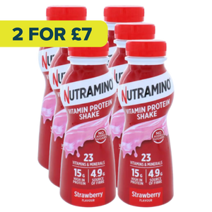 Nutramino Strawberry flavour Vitamin & Protein Shake 325ml - Case of 6 [Best Before: 30/09/2025]