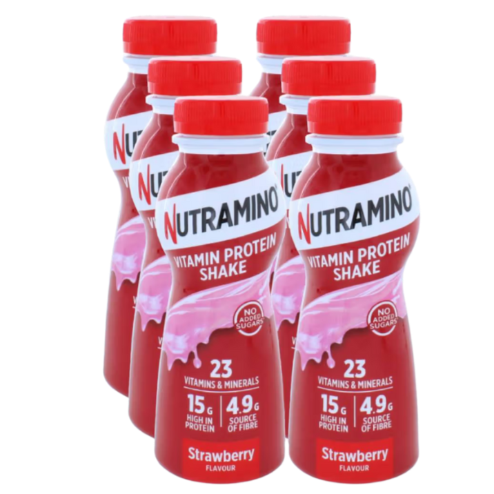 Nutramino Strawberry flavour Vitamin & Protein Shake 325ml - Case of 6