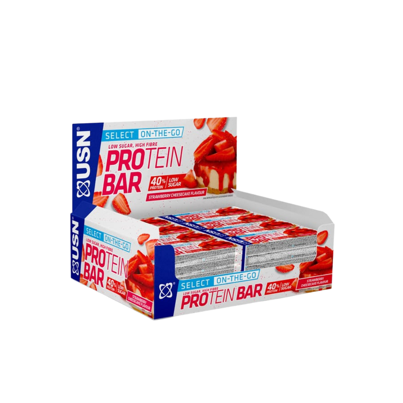 USN Select Protein Strawberry Cheesecake flavour bar 40g - Case of 24