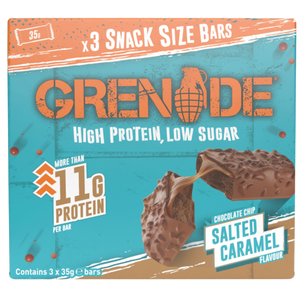 Grenade Chocolate Chip Salted Caramel Snack-Size Protein bar (3 x 35g multipack) [Best Before: 31/05/2025]