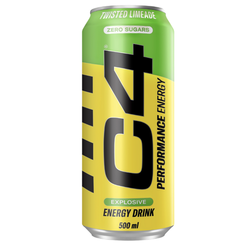 C4 Energy Drink Twisted Limeade Flavour 500ml - Case of 12 [Best Before: 11/06/2025]